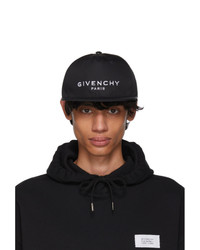 Givenchy Black Flat Peak Logo Cap