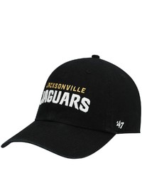'47 Black Jacksonville Jaguars Clean Up Script Adjustable Hat At Nordstrom