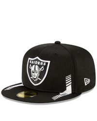 New Era Black Las Vegas Raiders 2021 Nfl Sideline Home 59fifty Fitted Hat