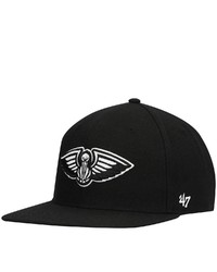 '47 Black New Orleans Pelicans No Shot Two Tone Captain Snapback Hat At Nordstrom