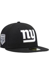 New Era Black New York Giants Super Bowl Patch 59fifty Fitted Hat