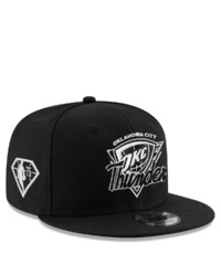 New Era Black Oklahoma City Thunder 2021 Nba Tip Off 9fifty Snapback Adjustable Hat