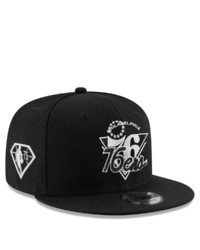 New Era Black Philadelphia 76ers 2021 Nba Tip Off 9fifty Snapback Adjustable Hat