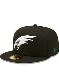 New Era Black Philadelphia Eagles Eletal 59fifty Fitted Hat