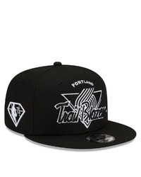 New Era Black Portland Trail Blazers 2021 Nba Tip Off 9fifty Snapback Adjustable Hat