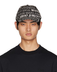 VERSACE JEANS COUTURE Black Printed Cap