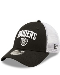 New Era Blackwhite Las Vegas Raiders Team Title Trucker 9forty Snapback Hat At Nordstrom