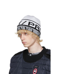 Y/Project Black And White Canada Goose Edition Wool Beanie