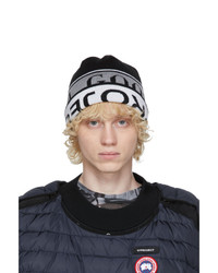 Y/Project Black And White Canada Goose Edition Wool Beanie