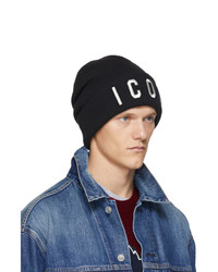 DSQUARED2 Black And White Icon Beanie