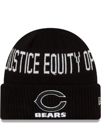 New Era Black Chicago Bears Primary Social Justice Cuffed Knit Hat At Nordstrom