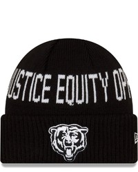 New Era Black Chicago Bears Team Social Justice Cuffed Knit Hat At Nordstrom