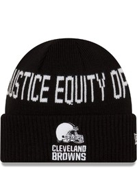 New Era Black Cleveland Browns Team Social Justice Cuffed Knit Hat At Nordstrom