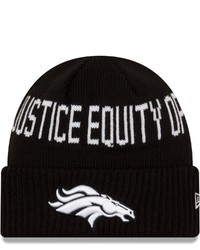 New Era Black Denver Broncos Team Social Justice Cuffed Knit Hat At Nordstrom