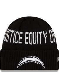 New Era Black Los Angeles Chargers Team Social Justice Cuffed Knit Hat At Nordstrom