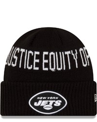 New Era Black New York Jets Team Social Justice Cuffed Knit Hat At Nordstrom