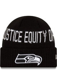 New Era Black Seattle Seahawks Team Social Justice Cuffed Knit Hat At Nordstrom
