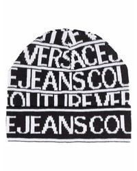 VERSACE JEANS COUTURE Intarsia Knit Logo Beanie