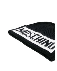 Moschino Logo Intarsia Ribbed Beanie