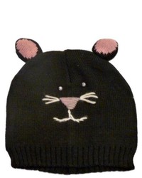 Mambo Hat Knit Black Cat Beanie Winter Stocking Cap
