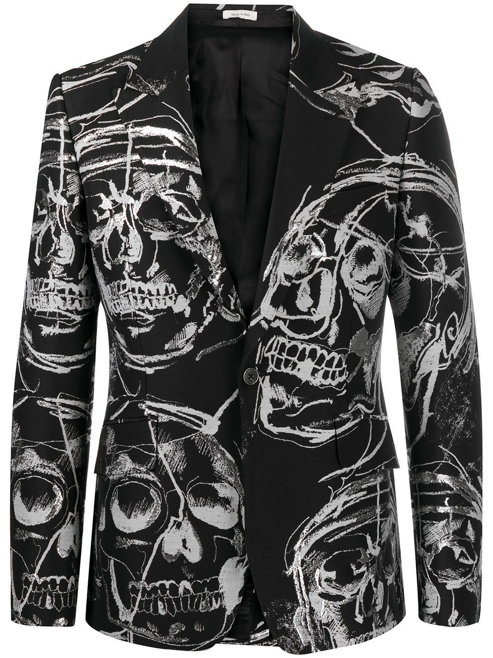 Alexander McQueen Skull Print Single Breasted Blazer, $2,426 | farfetch ...