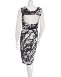 Helmut Lang Abstract Print Bodycon Dress