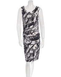 Helmut Lang Abstract Print Bodycon Dress