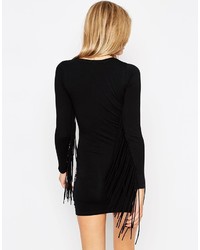 Asos Collection Halloween Solstice Body Conscious Dress With Fringing