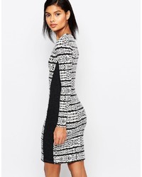 French Connection Jersey Panel Bodycon Dress