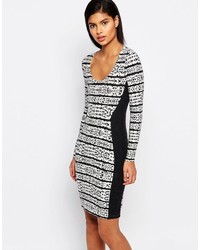 French Connection Jersey Panel Bodycon Dress