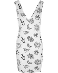 Boohoo Lily Festival Printed Plunge Bodycon Dress