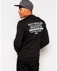 Asos Bomber In Jersey With Back Print