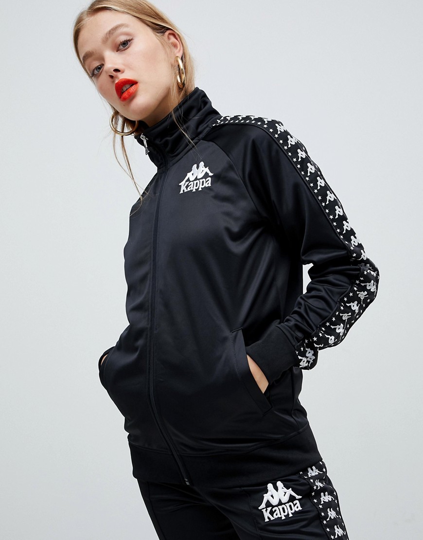 Algebra tredobbelt Ung dame Kappa Tracksuit Jacket With Logo Front And Banda Logo Taping Co Ordwhite,  $84 | Asos | Lookastic