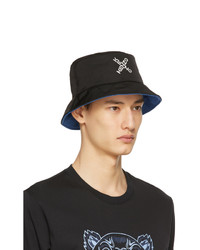 Kenzo Black And Blue Sport Little X Bucket Hat