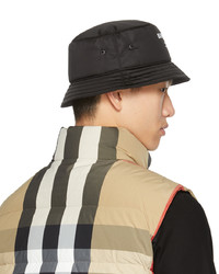 Burberry Black Padded Satin Bucket Hat