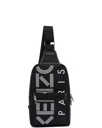 Kenzo Black Crew Logo Crossbody Backpack