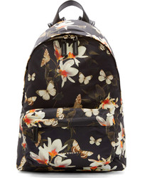 Givenchy Black Magnolia Print Nylon Backpack