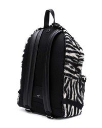 Saint Laurent City Zebra Print Backpack