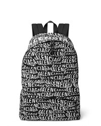 Balenciaga Logo Print Canvas Backpack