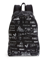 Balenciaga Wheel Allover Logo Backpack