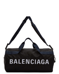 Balenciaga Black And Navy Wheel Gym Bag