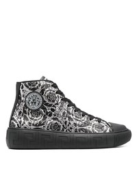 Versace Barocco Silhouette High Top Sneakers
