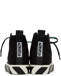 Off-White Black White Mid Top Vulcanized Sneakers