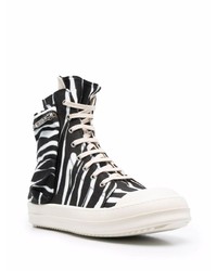 Rick Owens DRKSHDW Cargo Zebra Print Sneakers