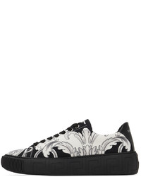 Versace Black White Canvas Sneakers