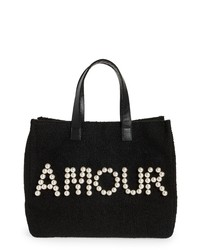 btb Los Angeles Amour Teddy Tote In Black At Nordstrom