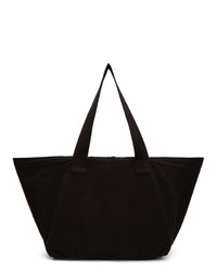 Sporty and Rich Black Classic Logo Tote