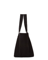 Sporty and Rich Black Classic Logo Tote