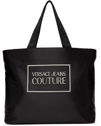 VERSACE JEANS COUTURE Black Gummy Logo Tote