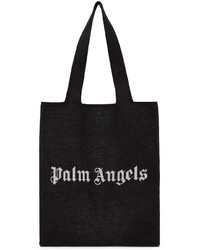 Palm Angels Black Knit Shopper Tote